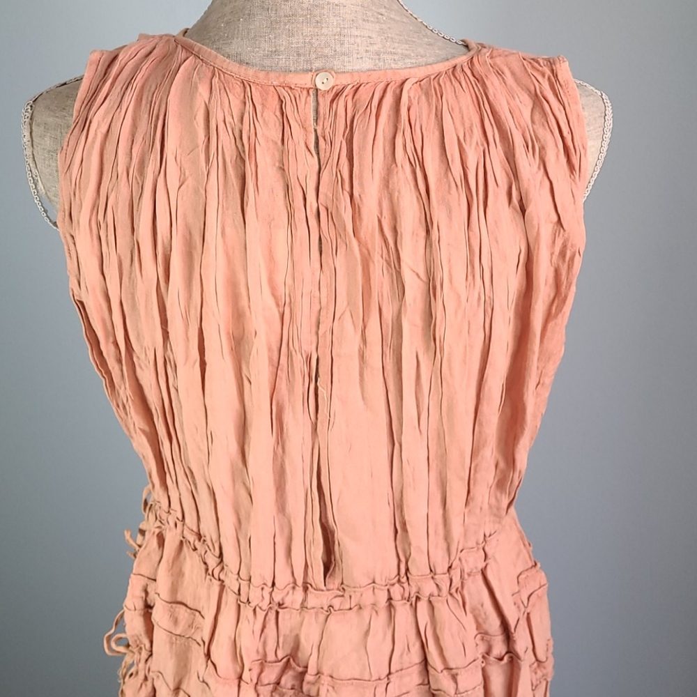 BOHO ME Smocked Waist Midi Dress, Large NWT - Picture 4 of 8